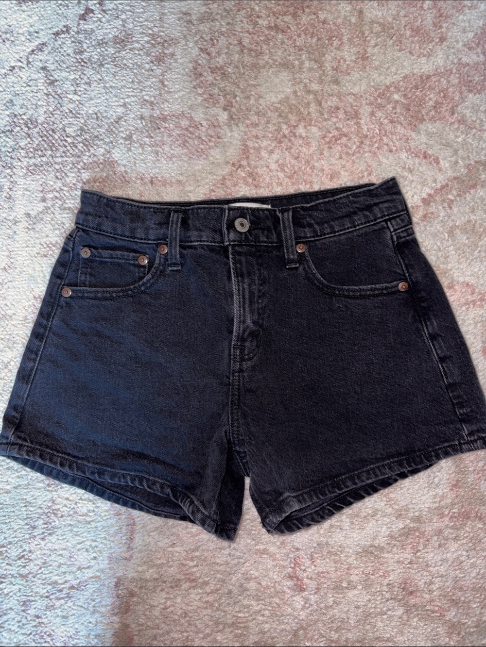 Abercrombie & Fitch Black Mid Rise A-Line Short